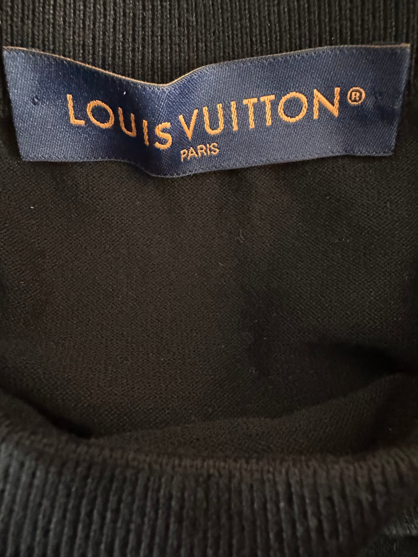 Louis Vuitton Black & White Signature Knit T-Shirt