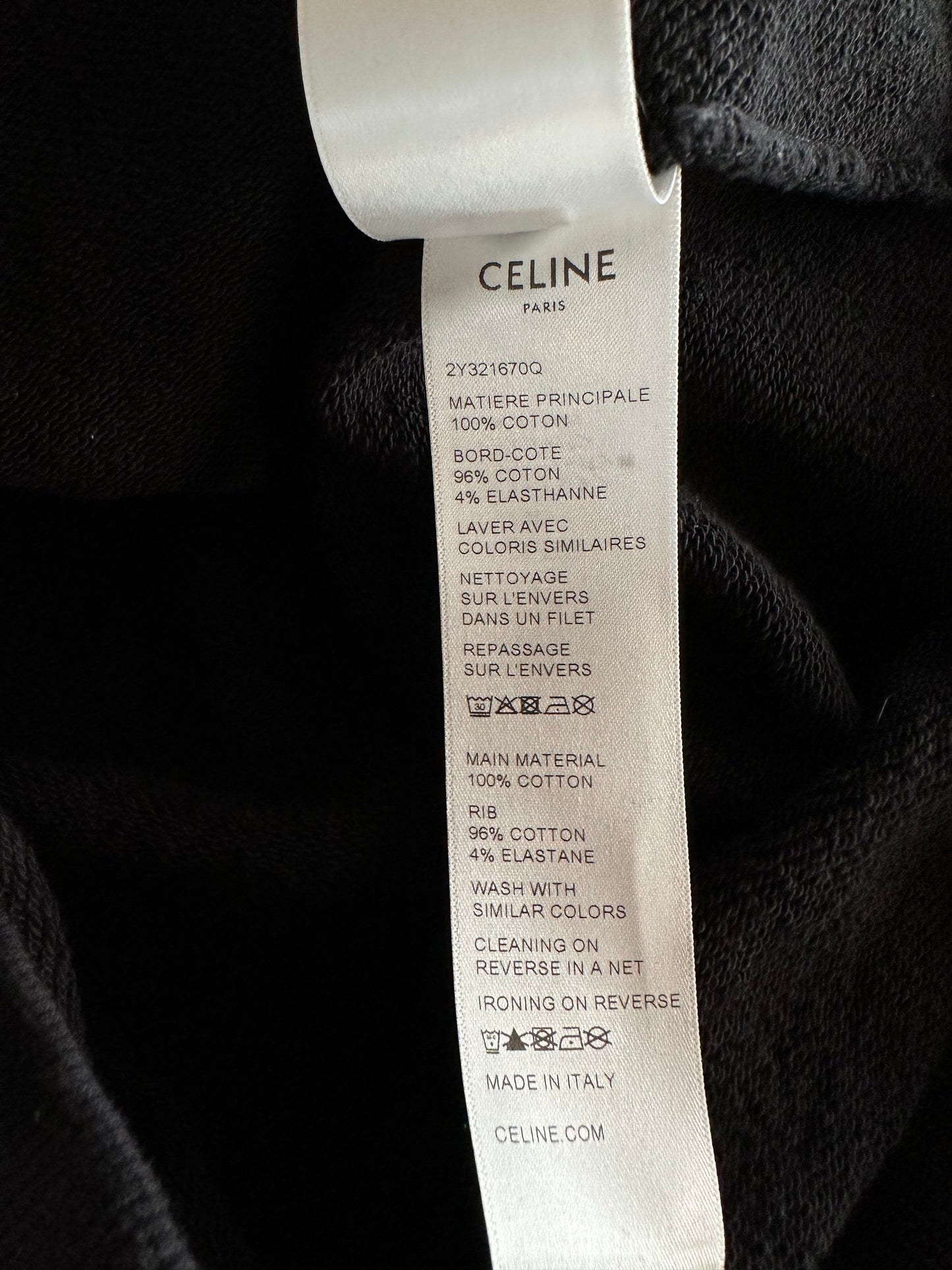 Celine Black & White Logo Hoodie