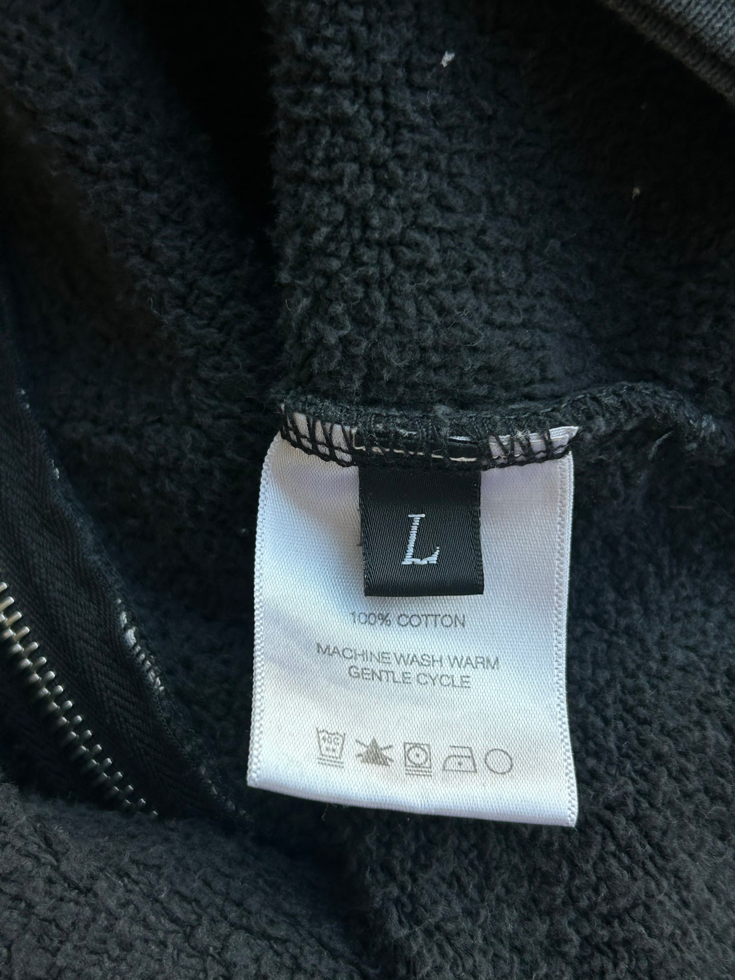 Enfants Riches Deprimes Faded Black & White Asphyxiation Patchwork Zip Up Hoodie