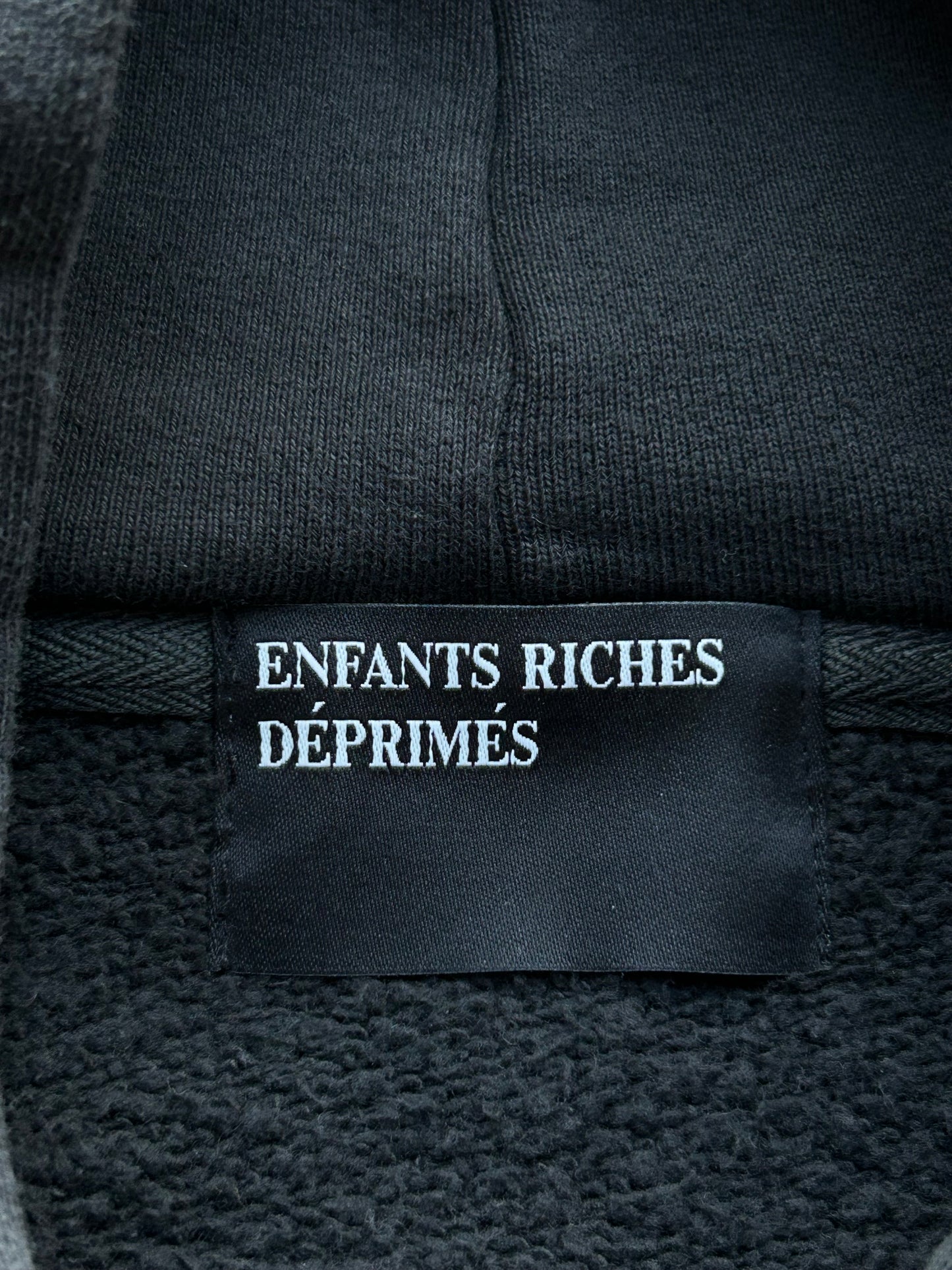 Enfants Riches Deprimes Black & White Narcotica Patchwork Zip Up Hoodie