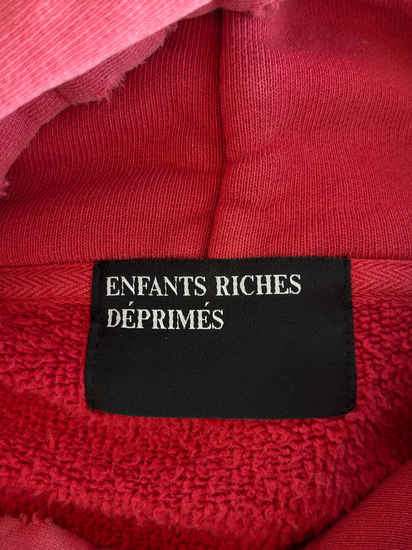 Enfants Riches Deprimes Faded Red & Black Classic Logo Hoodie