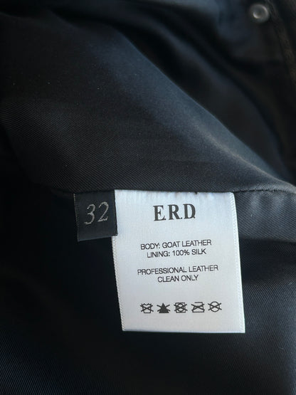 Enfants Riches Deprimes Black Leather Flared Jeans