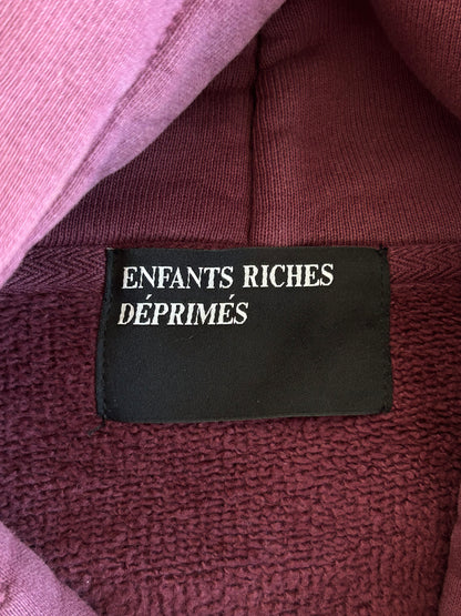 Enfants Riches Deprimes Plum & White Gothic Stencil Logo Hoodie