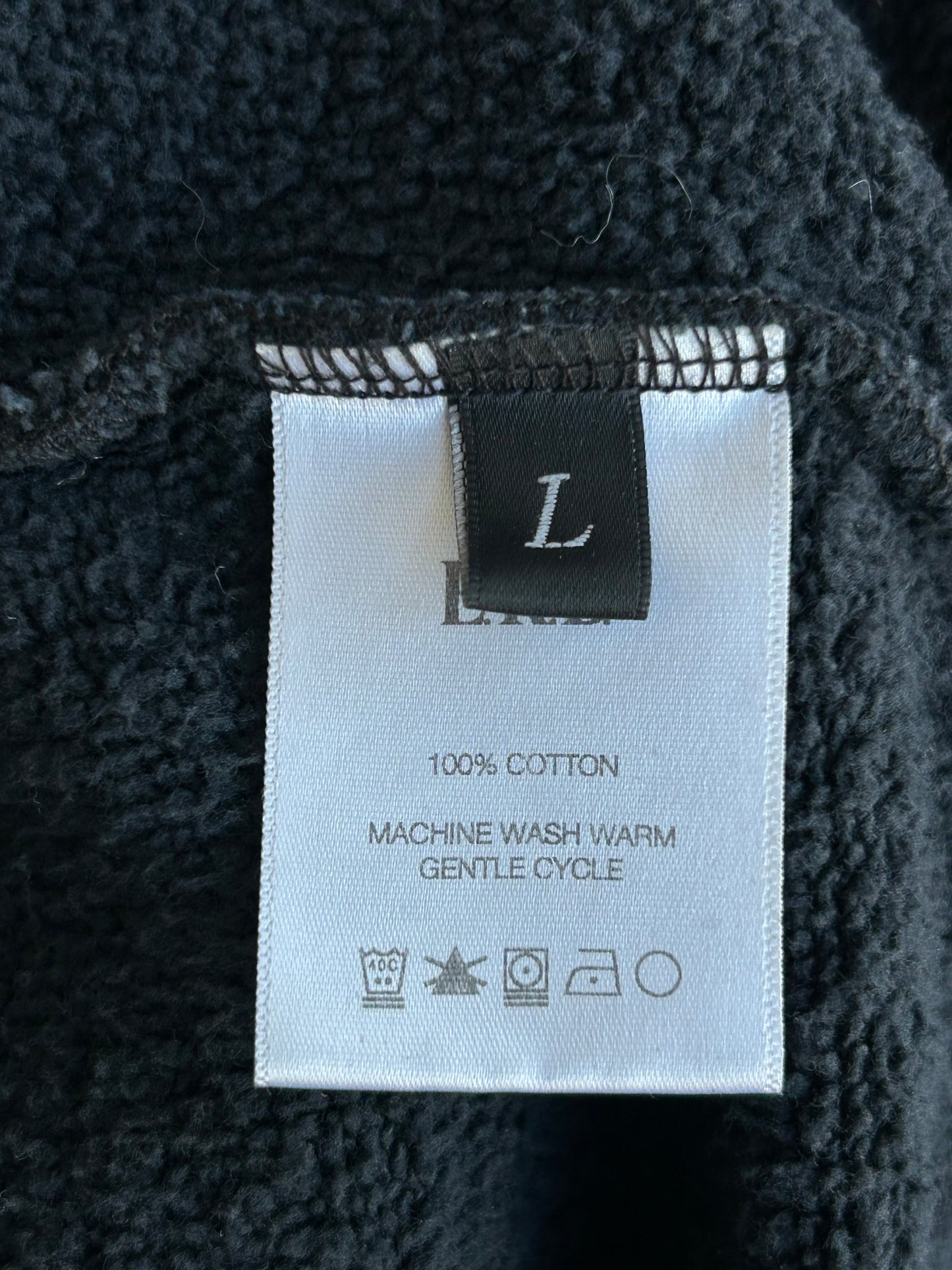 Enfants Riches Deprimes Washed Black & White Madonna Patchwork Zip Up Hoodie