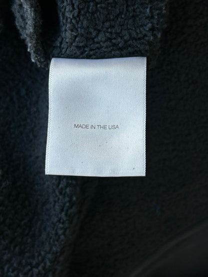 Enfants Riches Deprimes Washed Black & White Madonna Patchwork Zip Up Hoodie