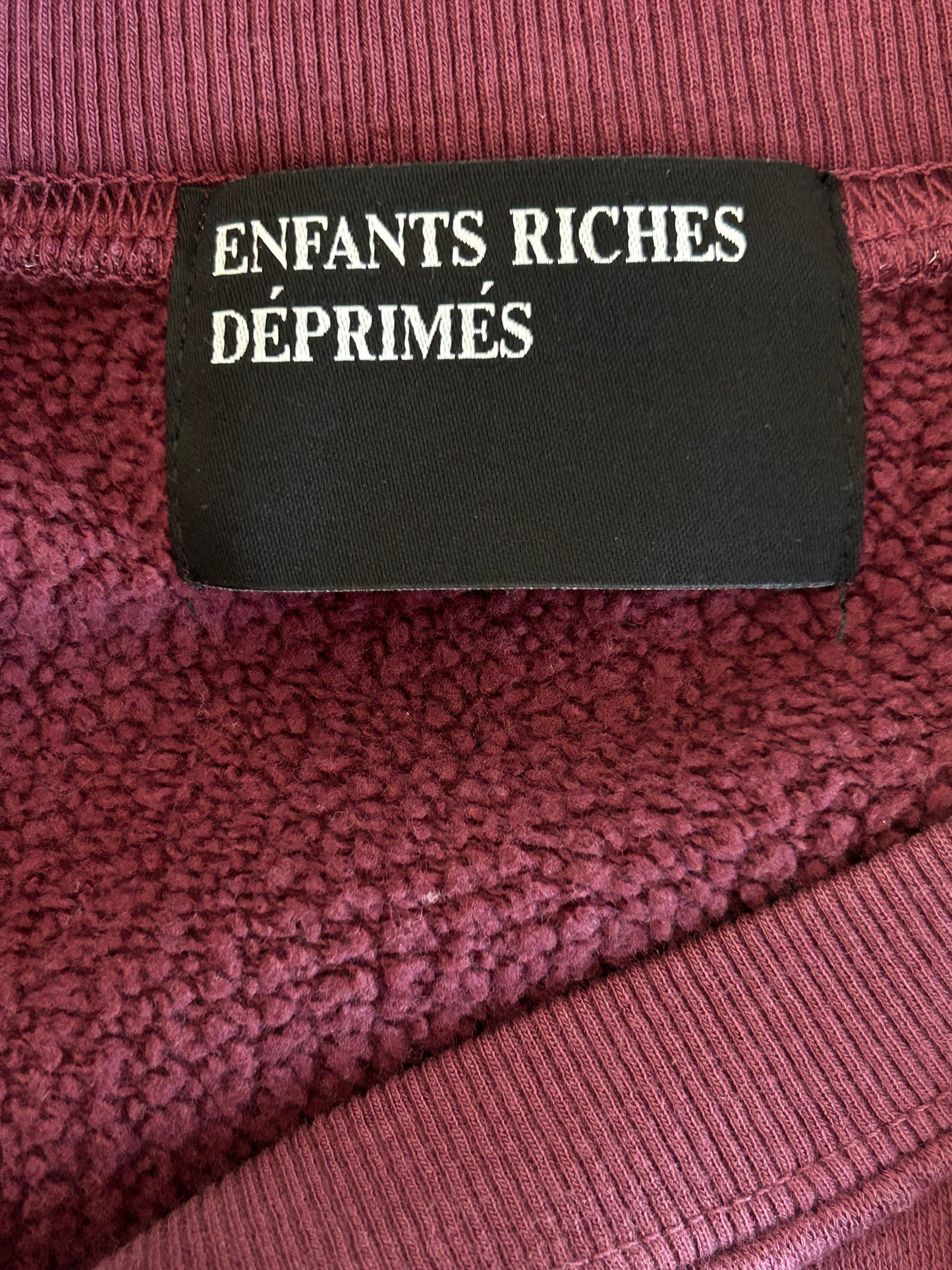 Enfants Riches Deprimes Burgundy & White New York Young Republican Club Sweater