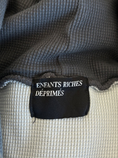 Enfants Riches Deprimes Washed Black & Black Classic Logo Thermal Hoodie