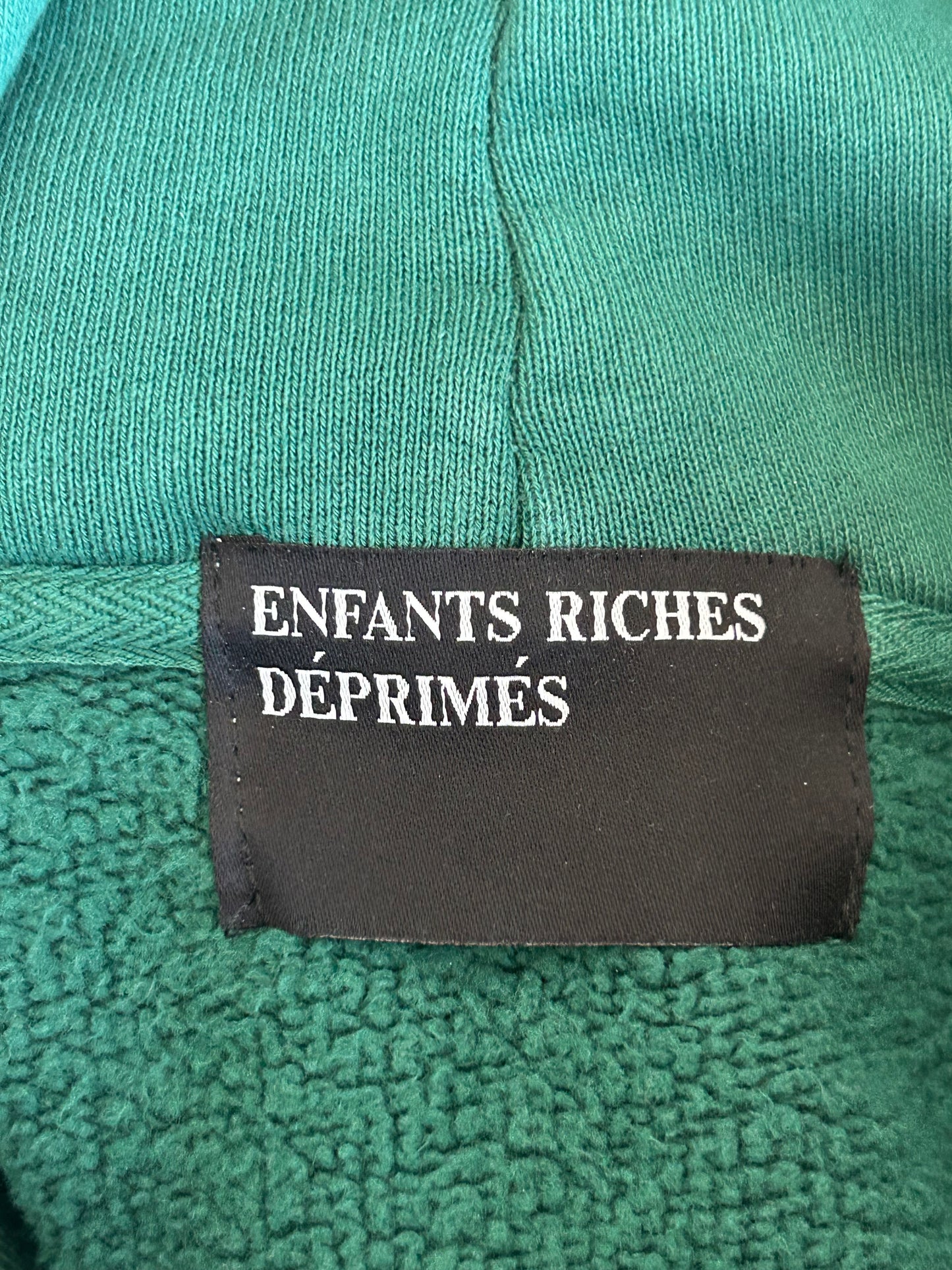 Enfants Riches Deprimes Faded Green & Black Girl/Gun Hoodie