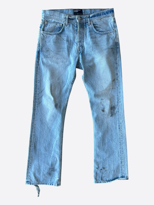 Enfants Riches Deprimes Blue Distressed Flared Jeans