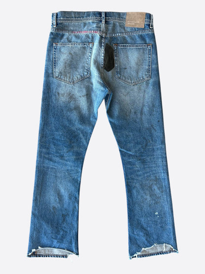 Enfants Riches Deprimes Dark Blue Distressed Flared Jeans
