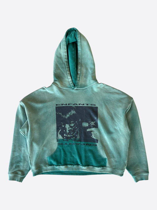 Enfants Riches Deprimes Faded Green & Black Girl/Gun Hoodie