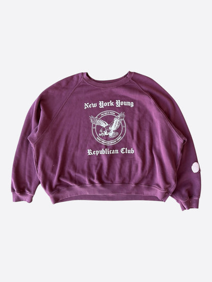 Enfants Riches Deprimes Burgundy & White New York Young Republican Club Sweater