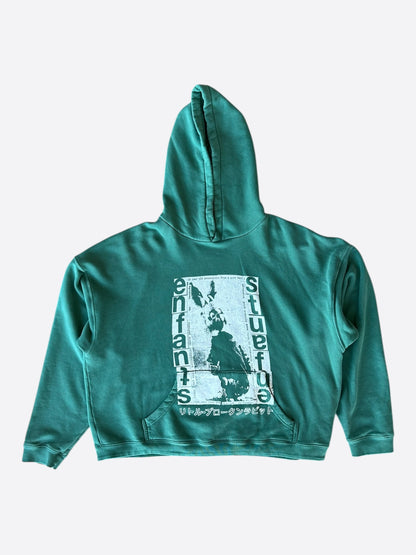Enfants Riches Deprimes Green & White Rabbit Graphic Hoodie