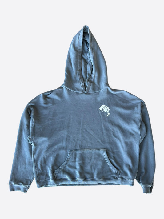 Enfants Riches Deprimes Faded Blue & White Mother Mary Graphic Hoodie