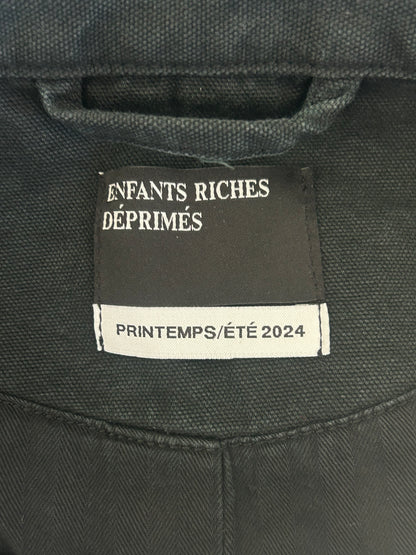 Enfants Riches Deprimes Faded Black & White Classic Logo Work Jacket