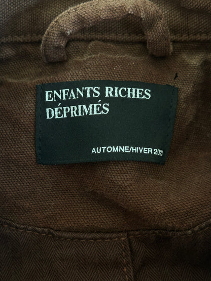 Enfants Riches Deprimes Faded Brown & White Classic Logo Work Jacket