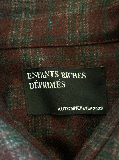 Enfants Riches Deprimes Red & Black Plaid Assemblage Patchwwork Flannel Shirt