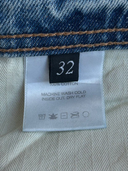 Enfants Riches Deprimes Faded Blue Distressed Flared Jeans