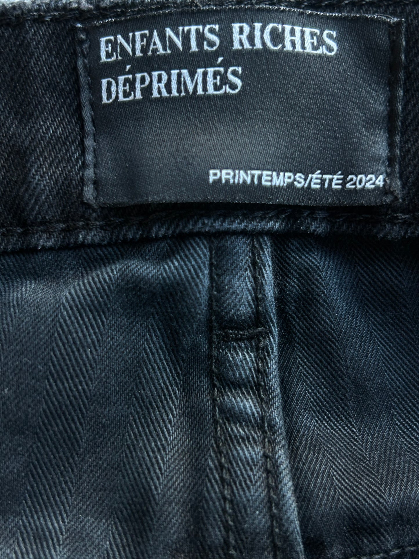 Enfants Riches Deprimes Washed Black Distressed Jeans