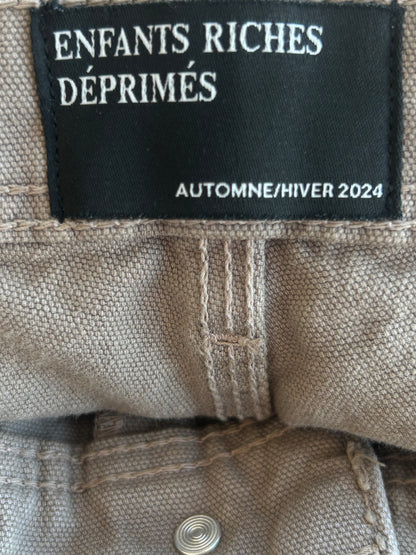Enfants Riches Deprimes Beige Paint Splatter Carpenter Pants