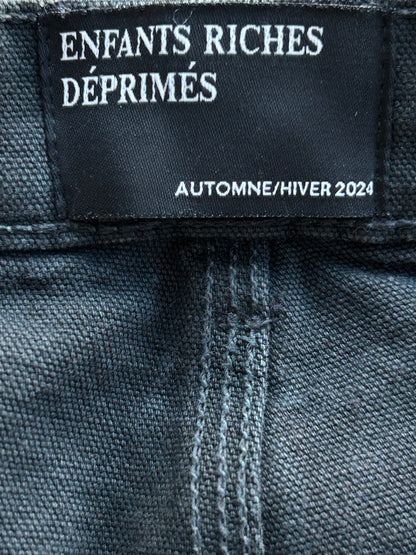 Enfants Riches Deprimes Washed Black Distressed Carpenter Pants