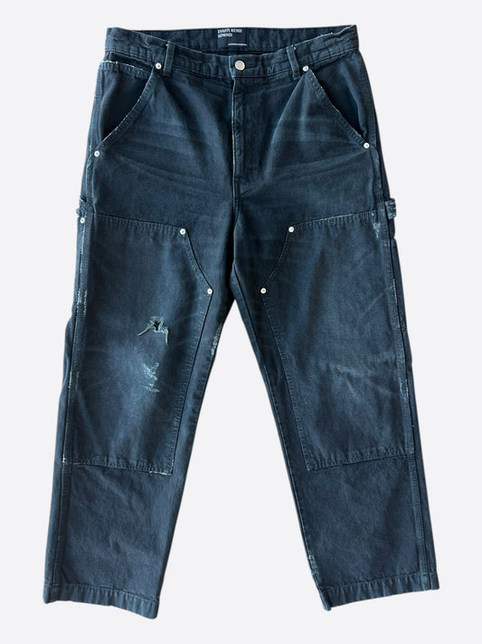 Enfants Riches Deprimes Washed Black Distressed Carpenter Pants