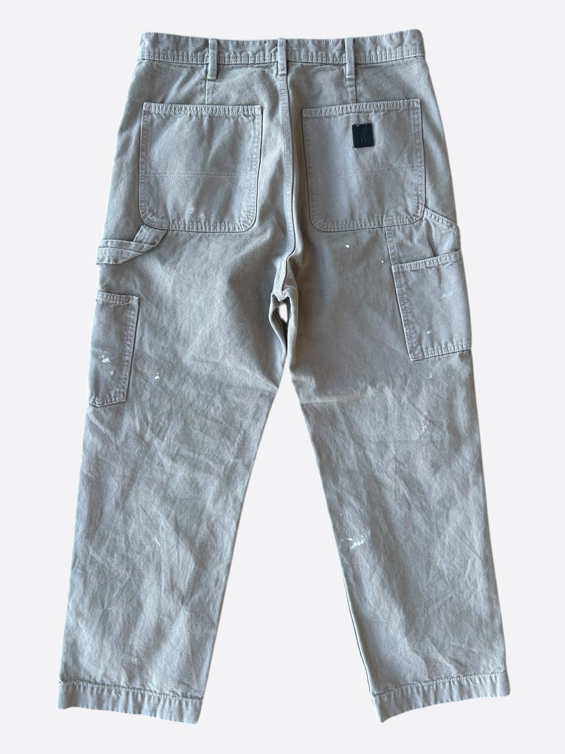 Enfants Riches Deprimes Beige Paint Splatter Carpenter Pants