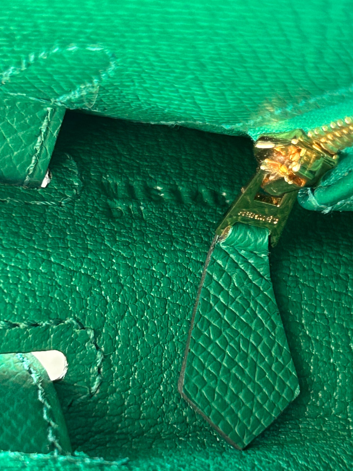 Hermes Vert Jade Epsom & Gold Hardware Kelly 28