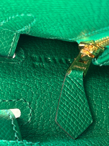 Hermes Vert Jade Epsom & Gold Hardware Kelly 28