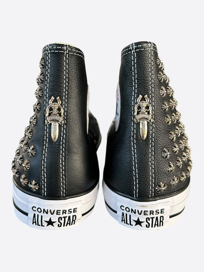Chrome Hearts Black & Silver Cross High Top Converse