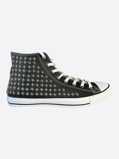 Chrome Hearts Black & Silver Cross High Top Converse
