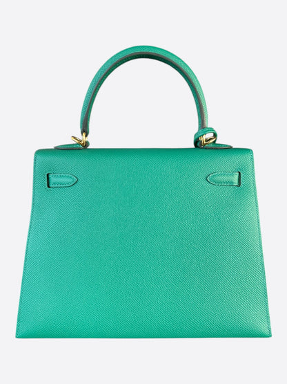 Hermes Vert Jade Epsom & Gold Hardware Kelly 28