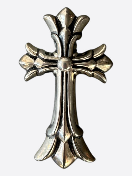 Chrome Hearts Silver Large Double Cross Pendant