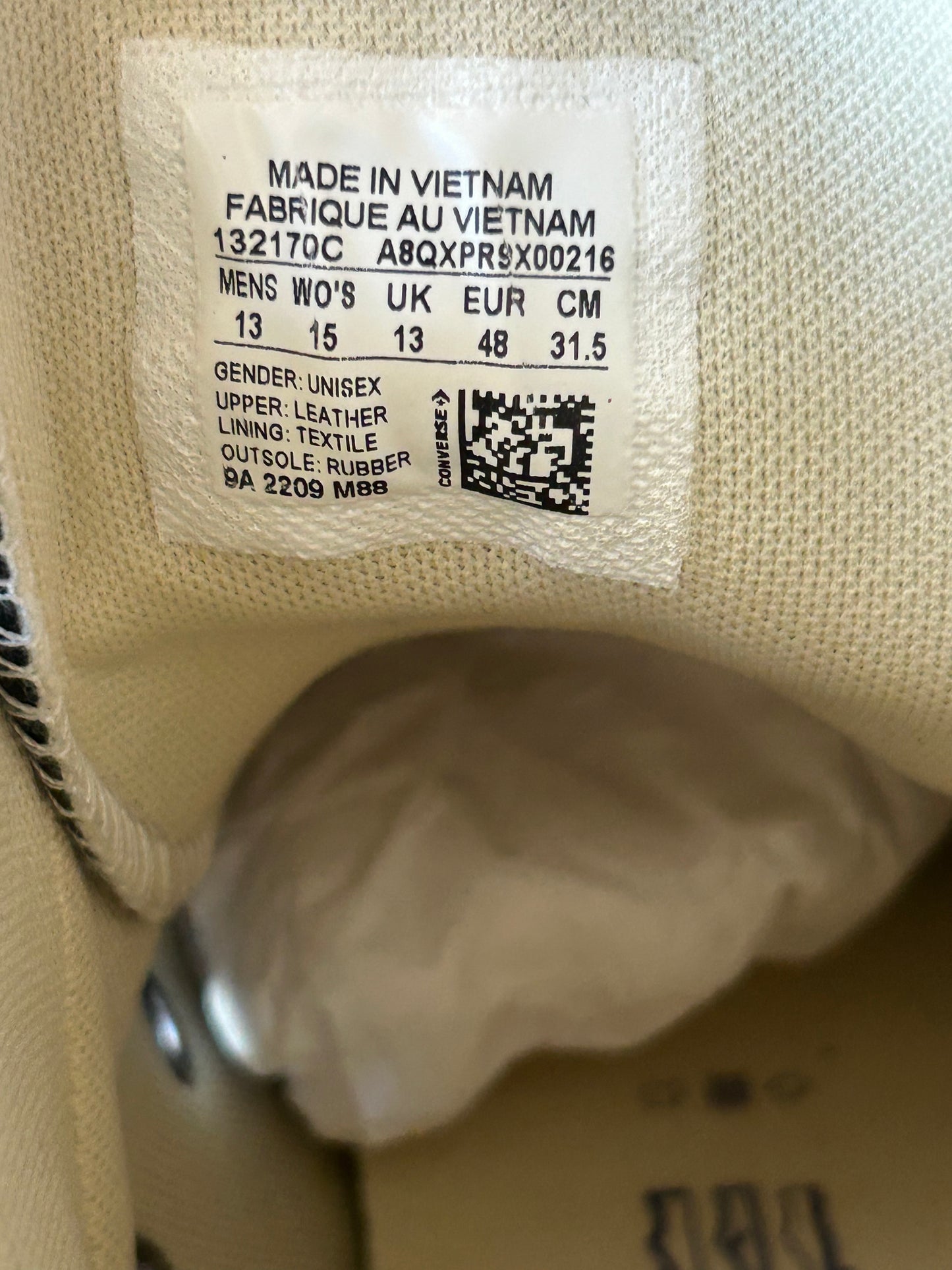 Chrome Hearts Black & Silver Cross High Top Converse