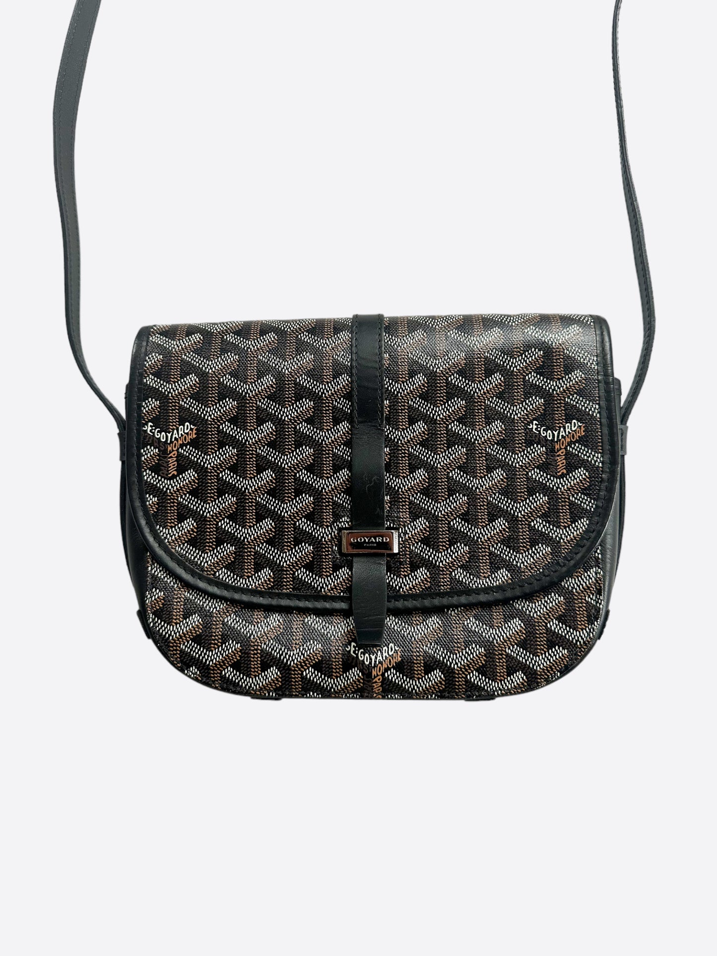 Goyard Black & Brown Belvedere Messenger Bag