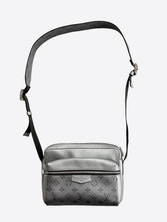 Louis Vuitton Gunmetal Silver Outdoor Messenger Bag