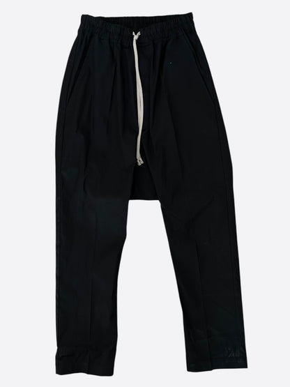 Rick Owens Black Dropcrotch Long Trousers