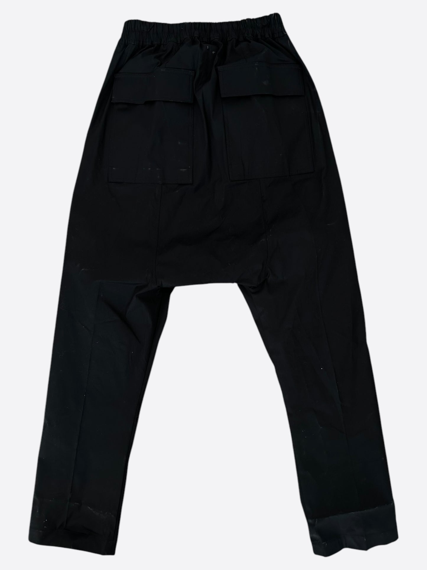 Rick Owens Black Dropcrotch Long Trousers