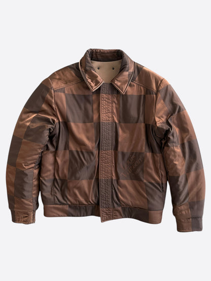 Louis Vuitton Nigo Beige & Brown Damier Reversible Bomber Jacket