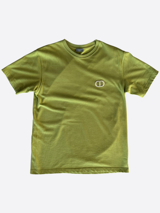 Dior Green CD Icon Embroidered Logo T-Shirt