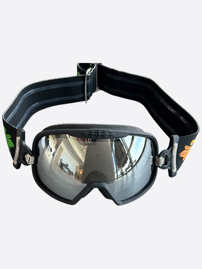 Chrome Hearts Black Gradient Floral Ski Goggles