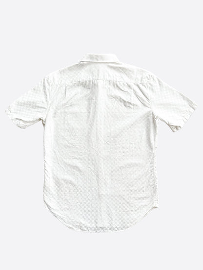 Louis Vuitton White Damier Monogram Button Up Shirt