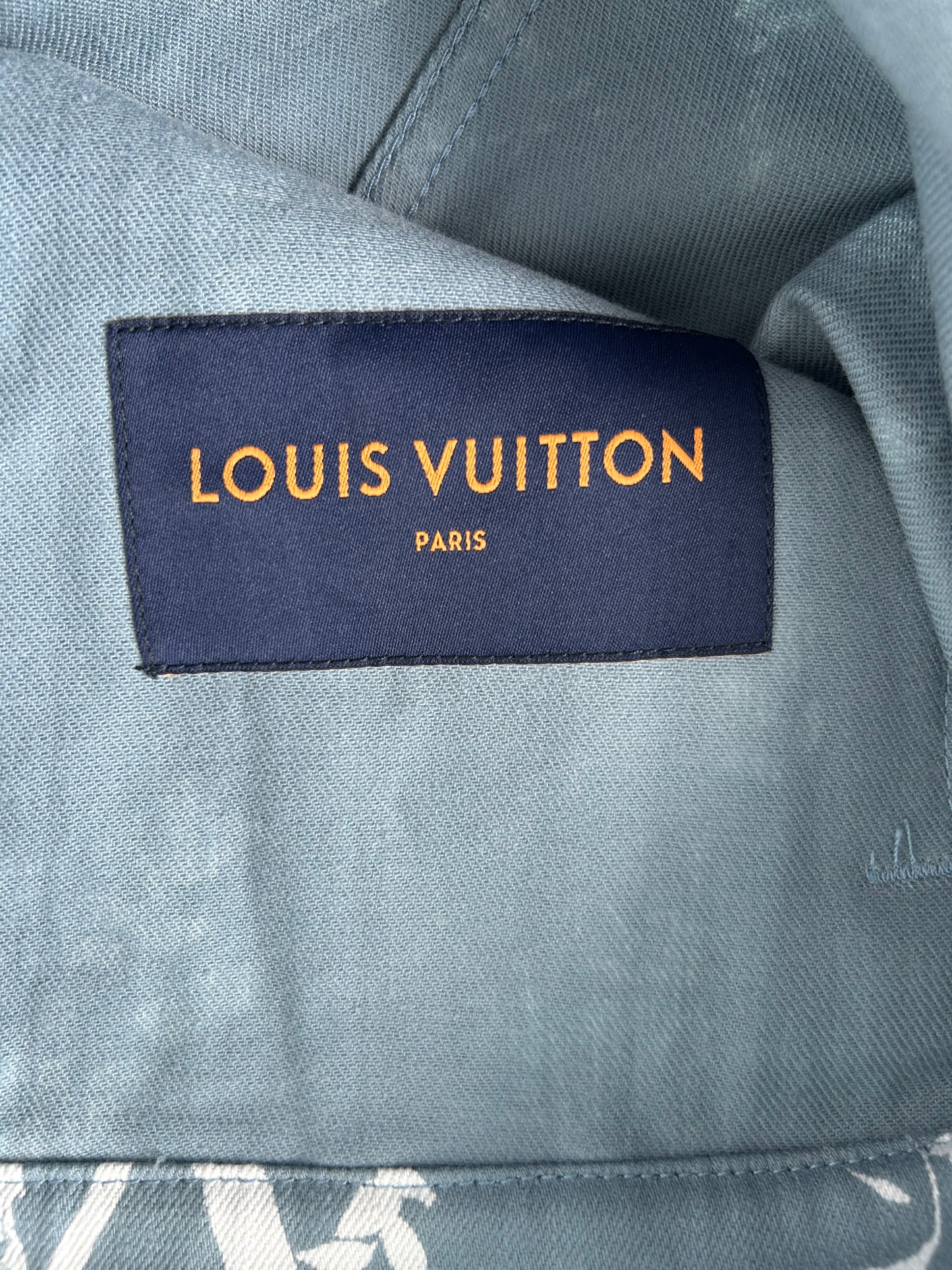 Louis Vuitton Blue & White LV Leaf Denim Jacket