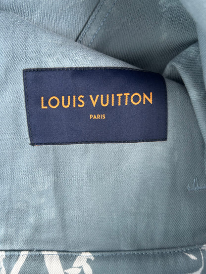 Louis Vuitton Blue & White LV Leaf Denim Jacket