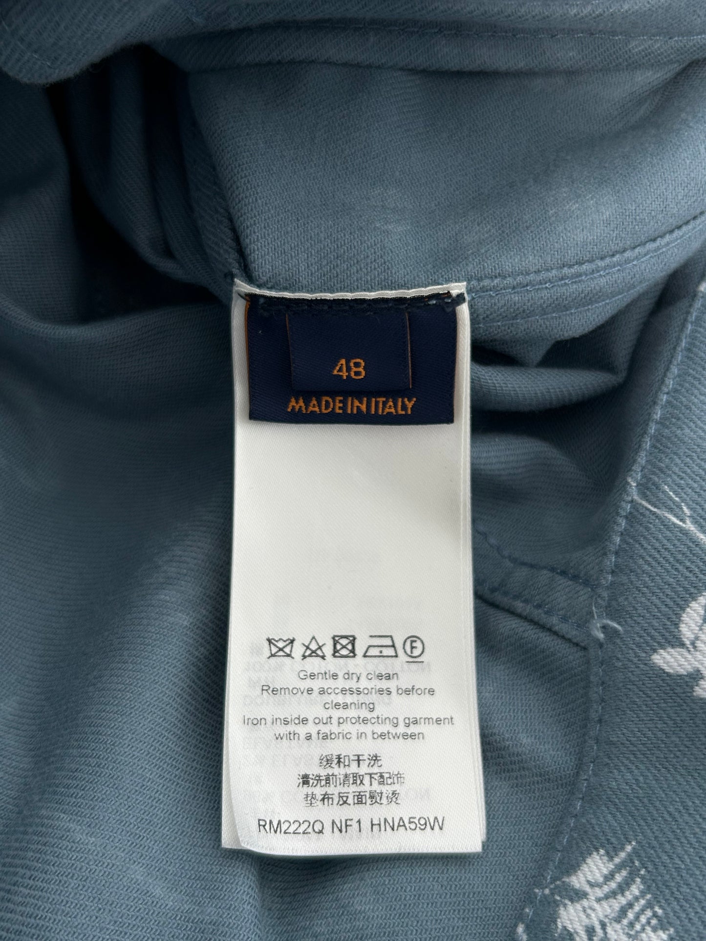 Louis Vuitton Blue & White LV Leaf Denim Jacket