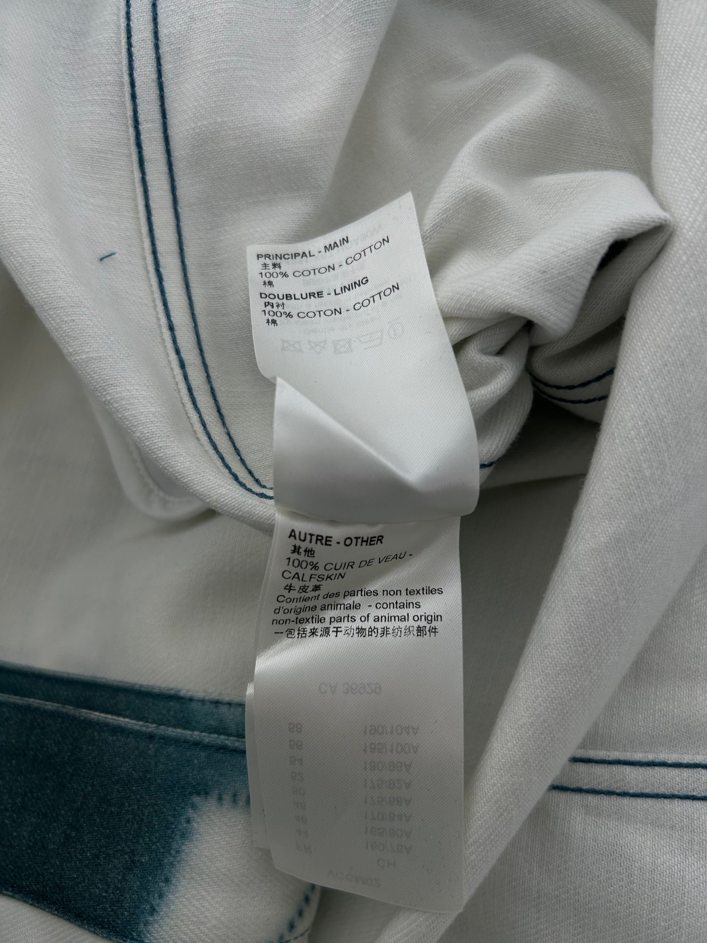 Louis Vuitton White & Blue Shibori Monogram Denim Jacket