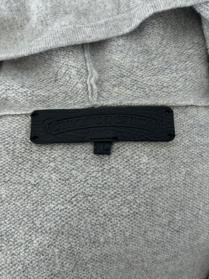 Chrome Hearts Grey & Black Embroidered Cashmere Zip Up Hoodie
