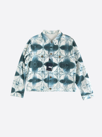 Louis Vuitton White & Blue Shibori Monogram Denim Jacket