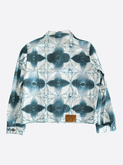 Louis Vuitton White & Blue Shibori Monogram Denim Jacket