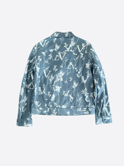 Louis Vuitton Blue & White LV Leaf Denim Jacket